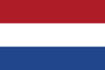 Drie horizontale banen in rood, wit en blauw.